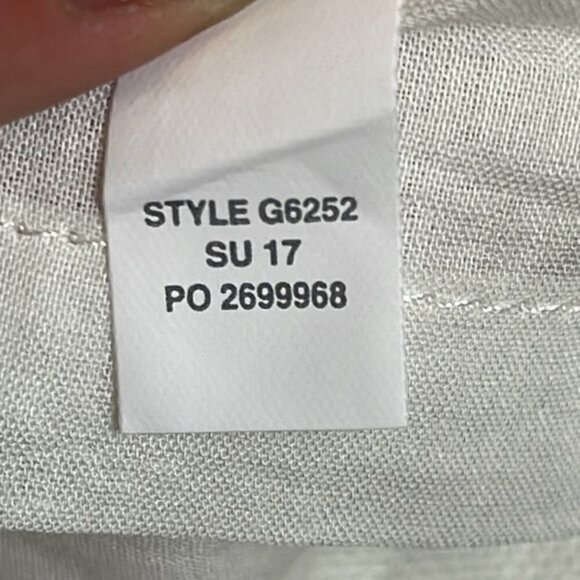 J Crew Collection Eyelet Ruffle Shoulder Dress Sleeveless V neck Linen Blend 0 - Picture 11 of 11